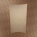 Beige textured rectangular object on a patterned brown background