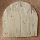 Wooden arch with a textured brown background