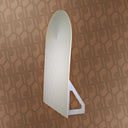 Skateboard deck with a geometric pattern on a matching background