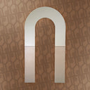 Decorative arch on a patterned brown background