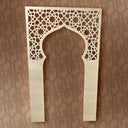 Decorative wall art with geometric pattern on a brown background