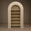 arched display shelf with 6 tiers