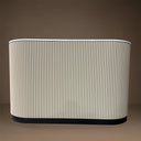 Beige Curved Ripple Reception Desk