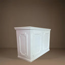 Custom white front desk counter