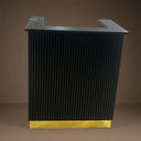 Black Fluted Reception Desk